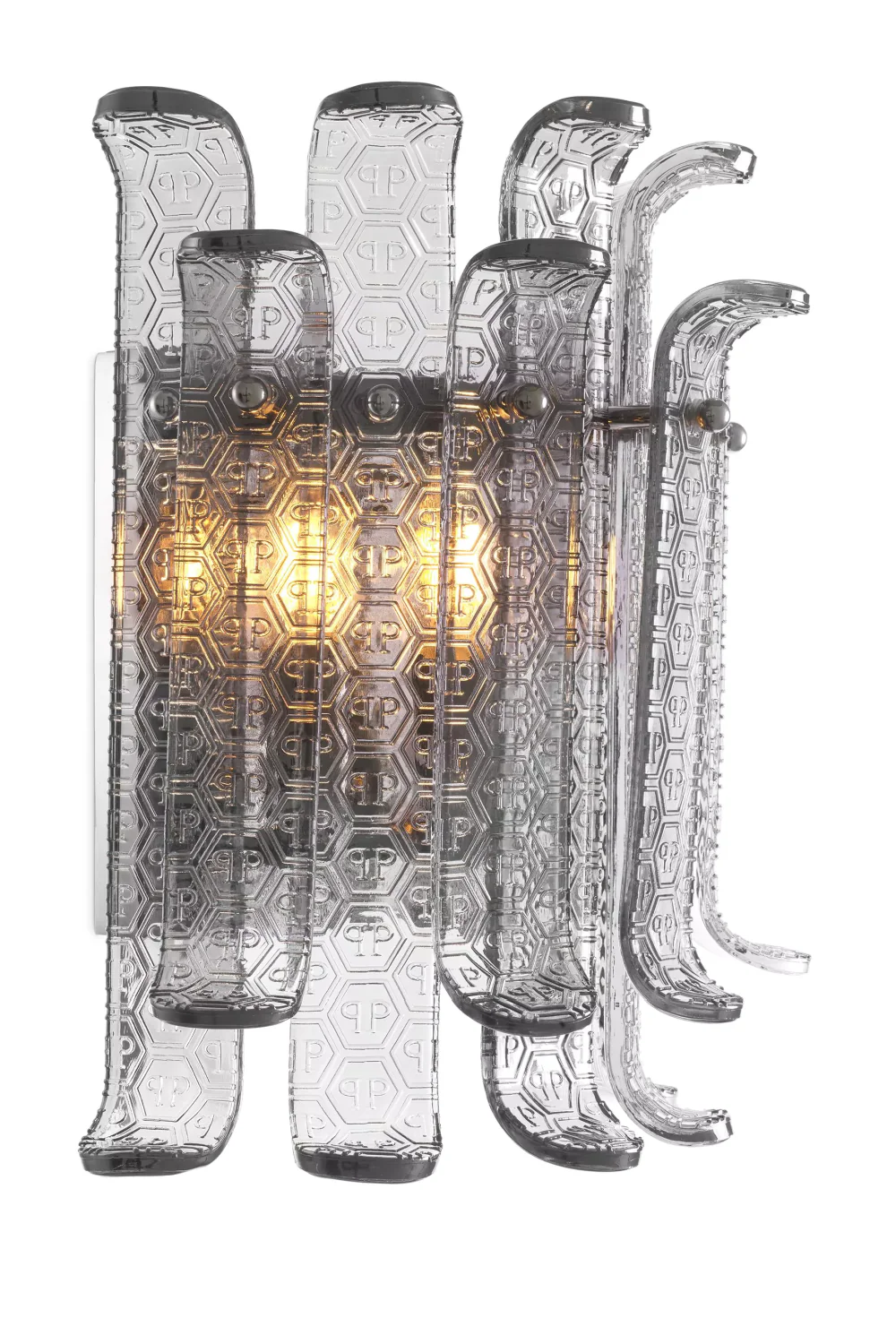 Odalys Smoked Glass Creative Wall Sconces, smoke glass chandelier - view 4