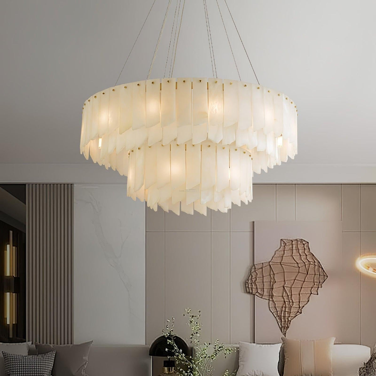 Alabaster Cascade Tiered Chandelier 27.6 - view 25