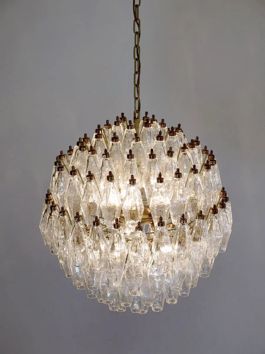 Murano-Style Chandelier – 140 glasses – Transparent