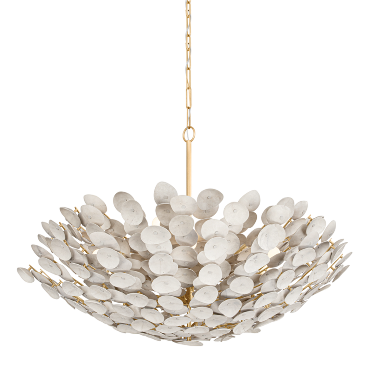 Aimi 12 Vintage Gold Leaf Chandelier Ceiling Light - view 2