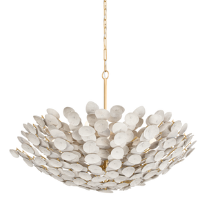 Aimi 12 Vintage Gold Leaf Chandelier Ceiling Light - view 2
