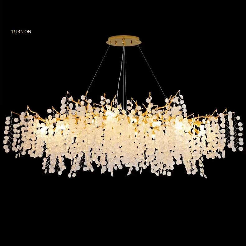 Luxury Branches Crystal Frosted Glass Chandelier Set for Living and Dining Room - view 11
