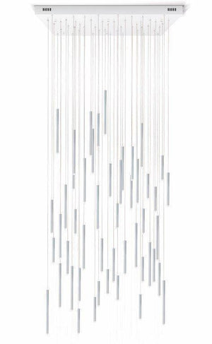 Bellini Square Tri-Tone Tubular Pendant Light Chandelier