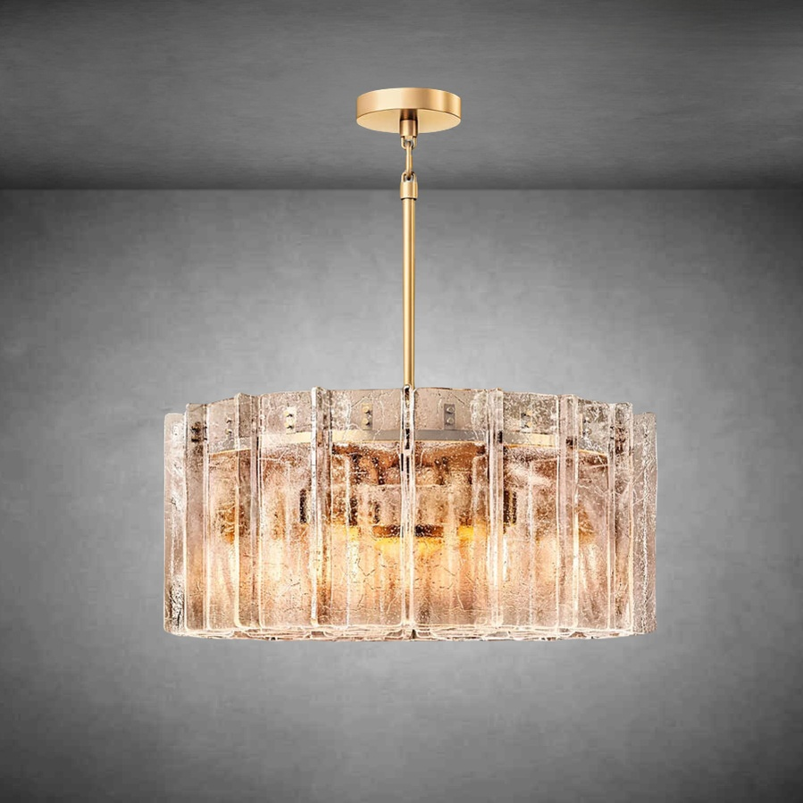 Loxel Smoke Glass Round Chandelier 36"48"