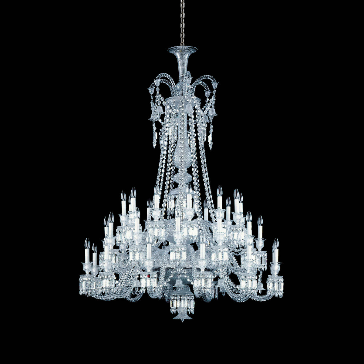 Light Luxury Classic Long Version Tiered Candle Light Crystal Chandelier for High-ceiling Rooms/Living Room - view 10