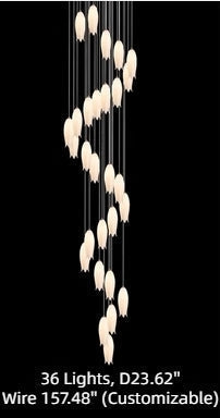 Elegant Flower Chandelier For Foyer/ Staircase - view 23