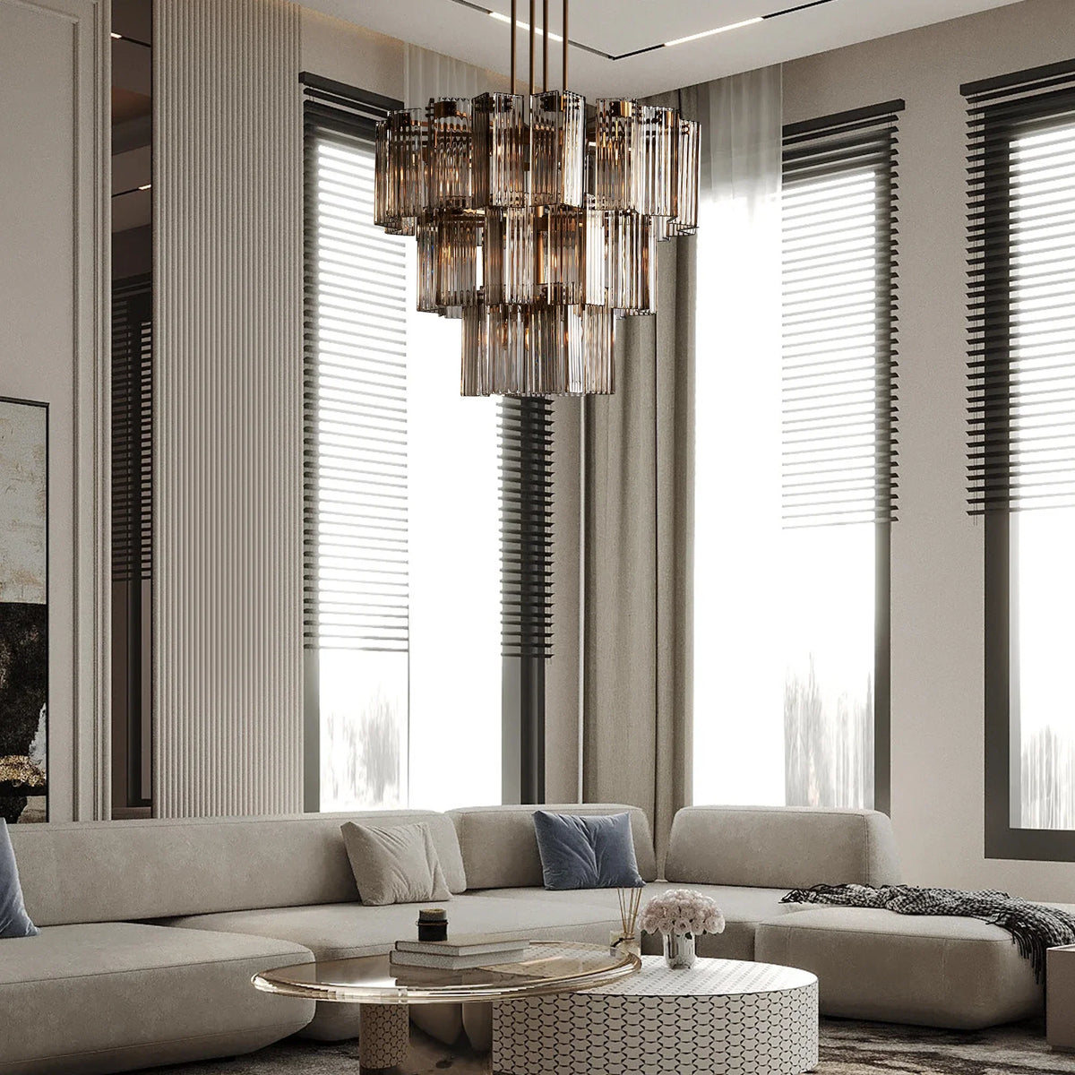 Delsie Round Chandelier 38''48''60'' - view 9