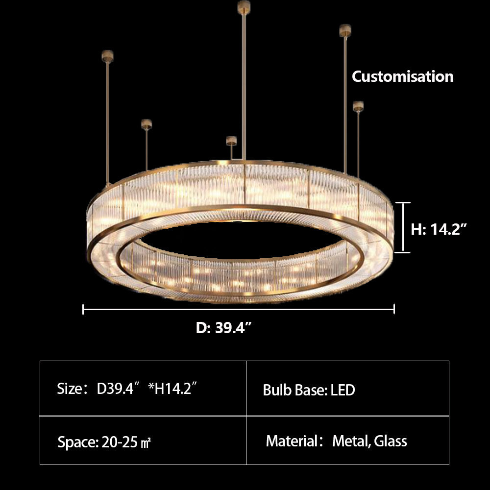 Modern Round Drum Dimmable Chandelier for Living Room/Bedroom - view 5