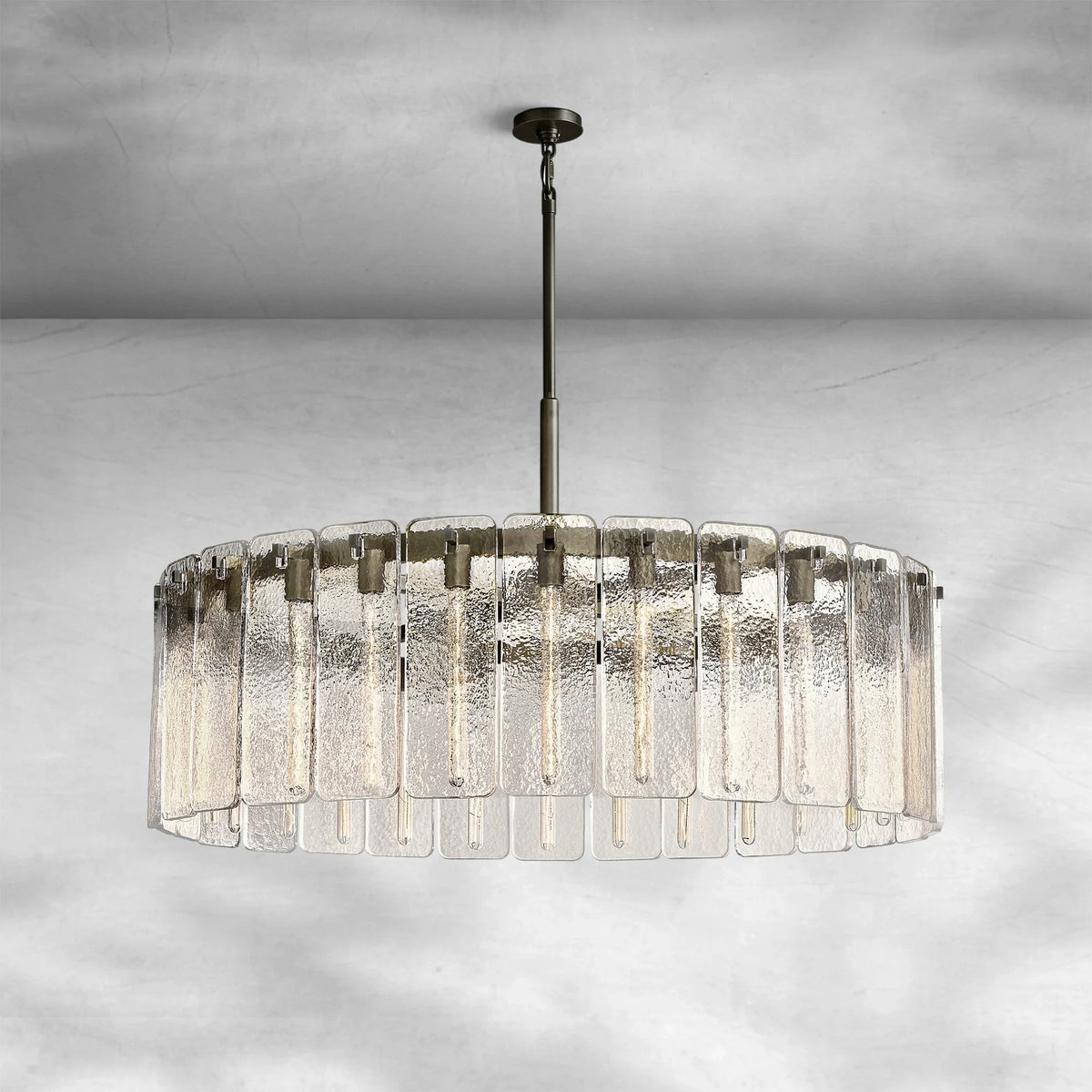 Calame Glass Round Chandelier 48" - view 2