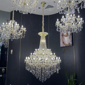 Extra Large French Candle Crystal Branch Chandelier for Foyer and Staircase - view 2