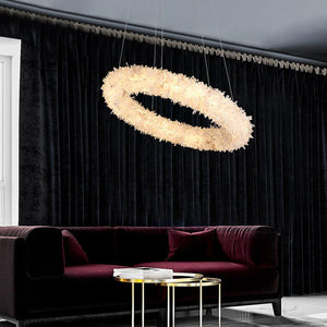 Rock Crystal Round Modern Chandelier - view 3