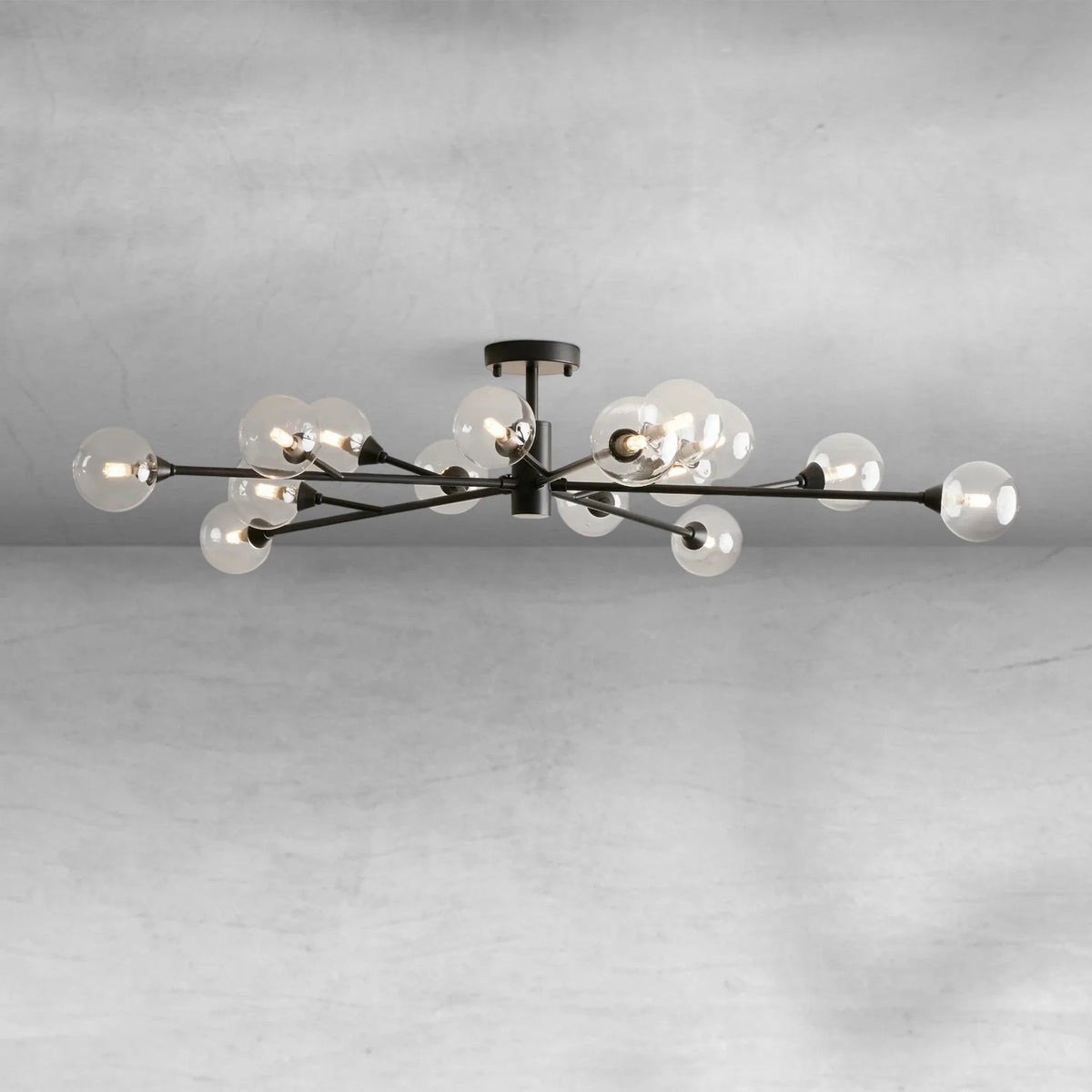 Apollo Moder Glass Ball Flushmount 20''36''47'', flush mount - view 3