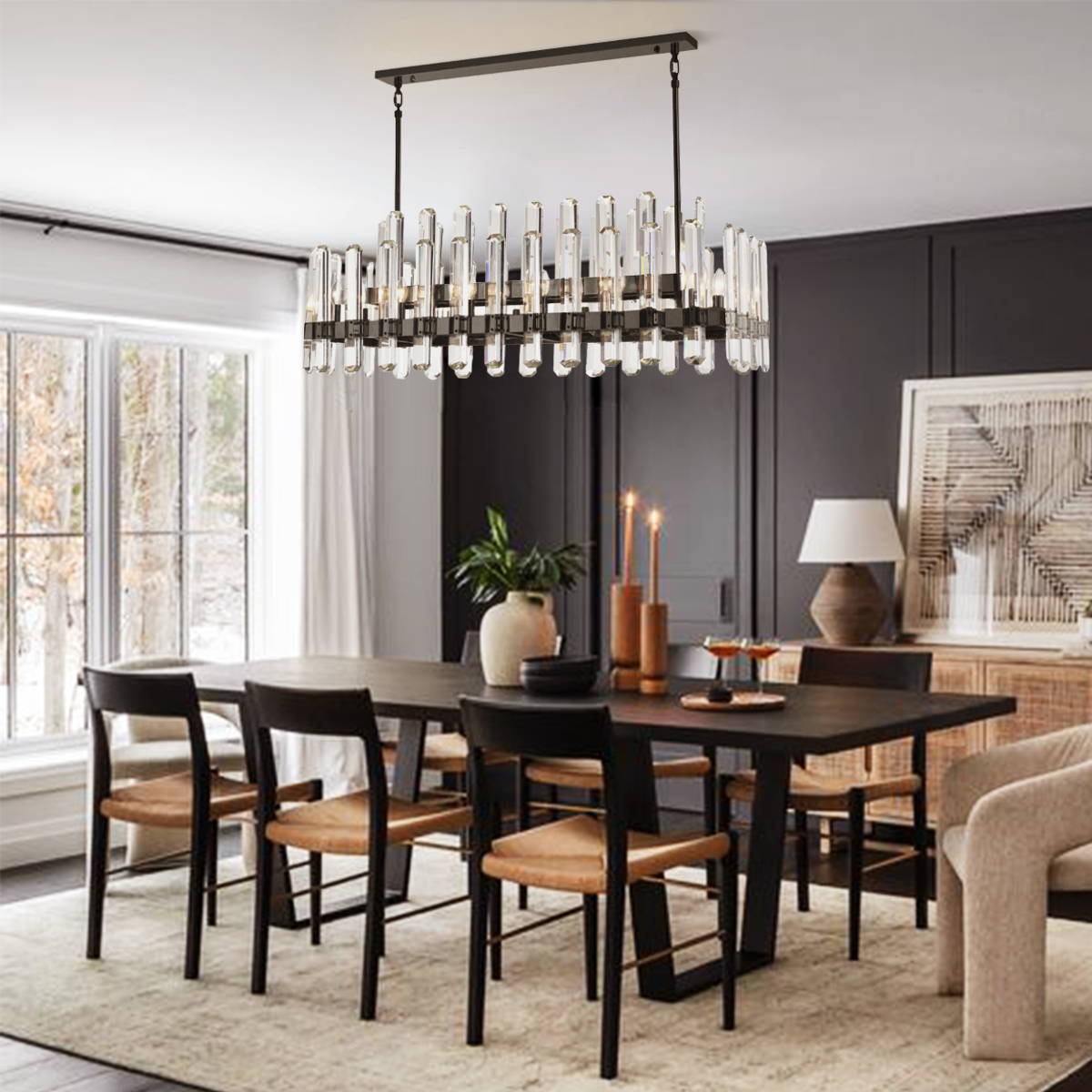Isolde Crystal Linear Chandelier - view 10