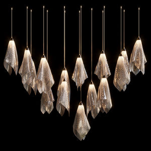 Velora Crystal Mesh Fold Chandelier - view 4