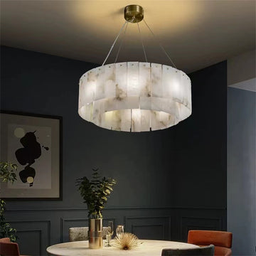 Brendra Alabaster 2-Tier Round Chandelier, two-tier - view 3