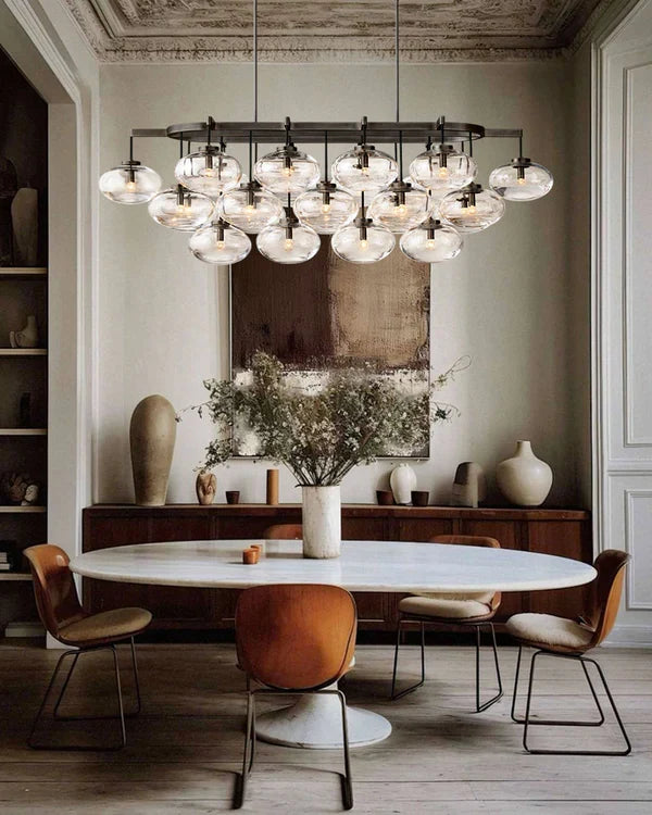 Coraline Clear Glass Linear Chandelier 54"