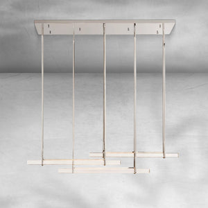 Aureon Crystal Triple Bar Linear Chandelier