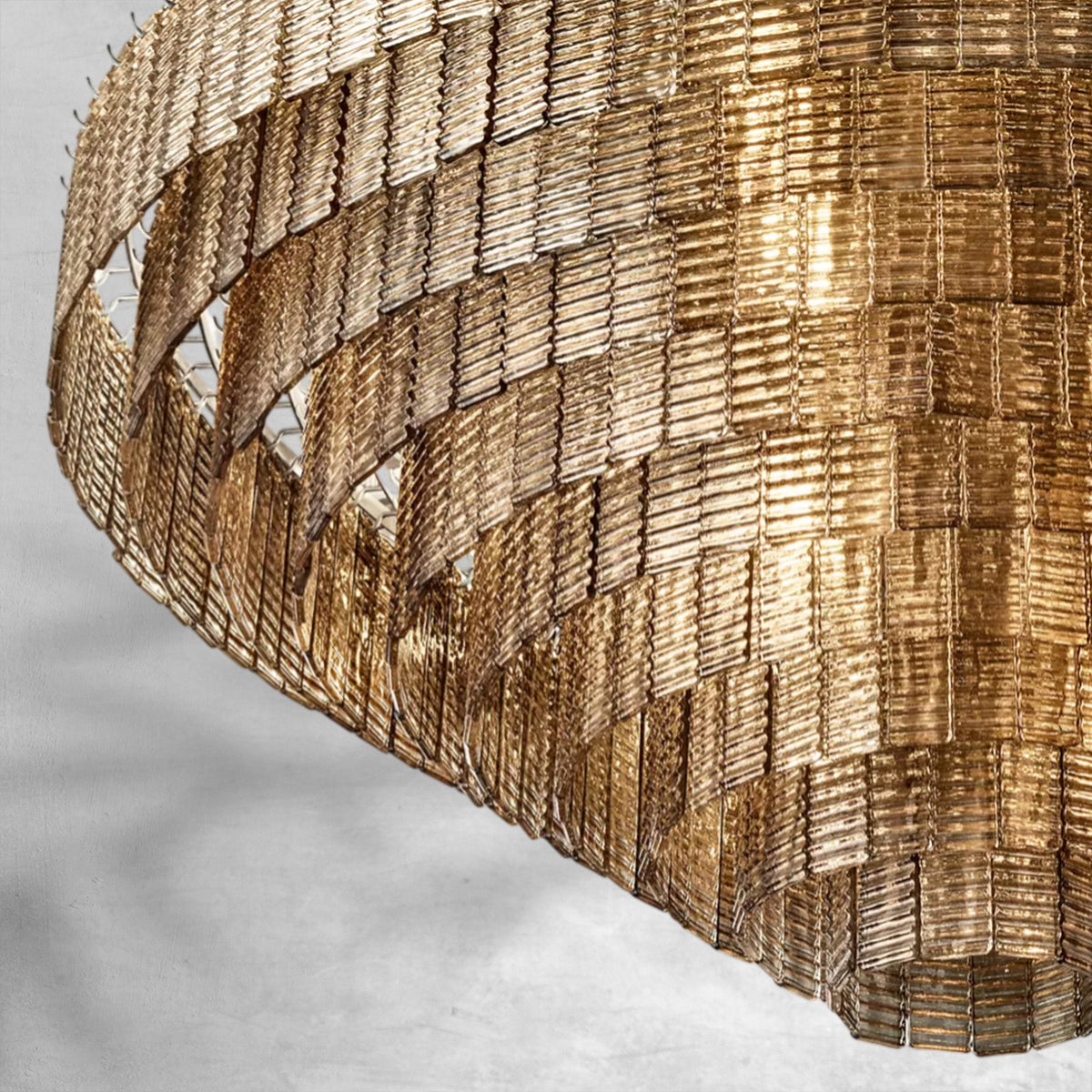 Selene Smoke Glass Round Chandelier 65" - view 3