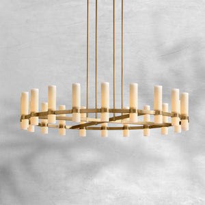 Ravion Round Milk Glass Chandelier - view 12