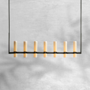 Ravion Linear Milk Glass Chandelier - view 2
