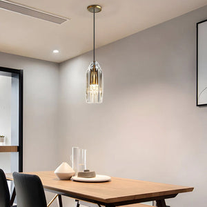 Chapt Crystal Shade Pendant Light, K9 crystal in brass - view 4
