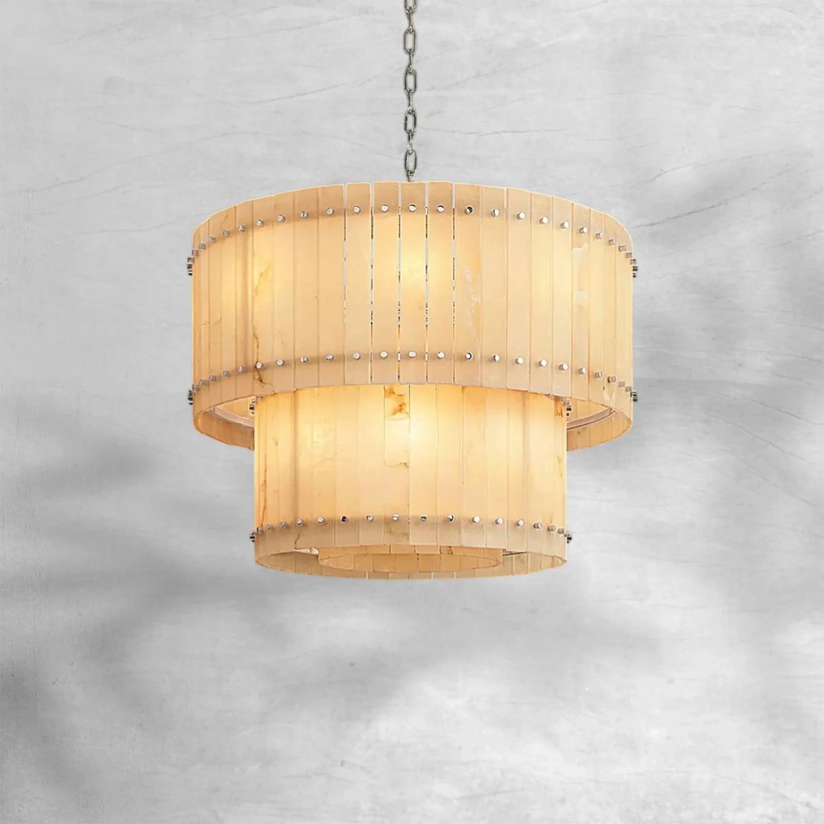 Sienna Marcus Alabaster Round Tiered Chandelier - view 10