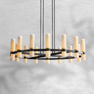 Ravion Round Milk Glass Chandelier - view 4