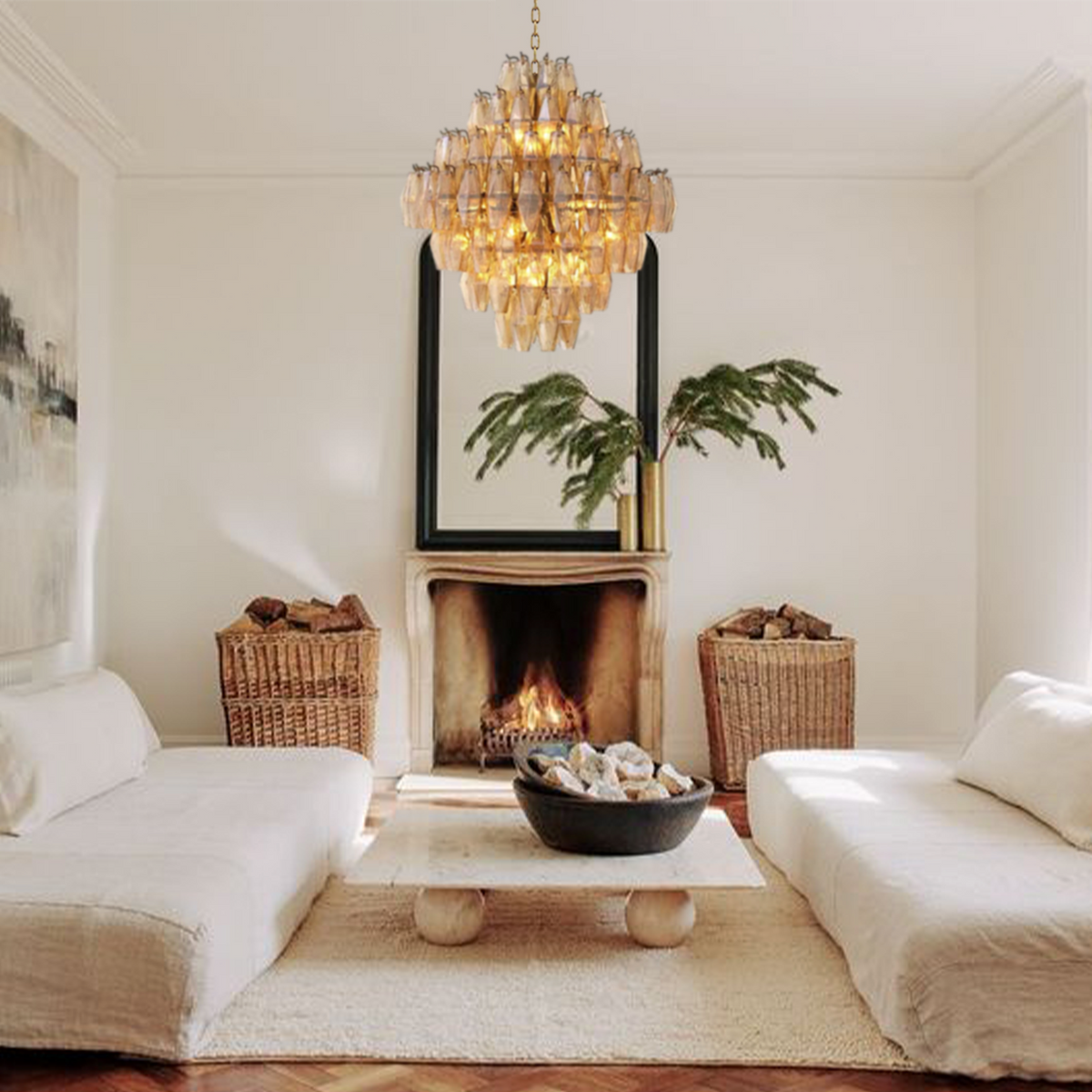 Darren Smoke Glass Large Chandelier - view 5