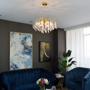 Agnes Aluminum Branch Crystal Chandelier