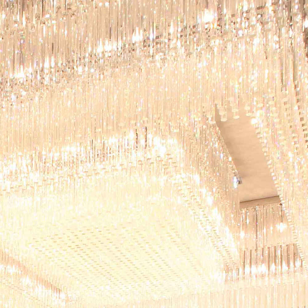 Large Squre crystal chandelier for recpetion area, K9 crystal - view 3