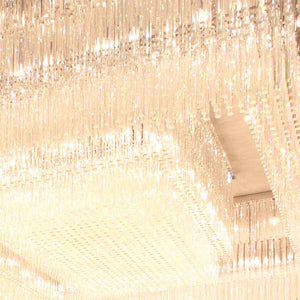 Large Squre crystal chandelier for recpetion area, K9 crystal - view 3