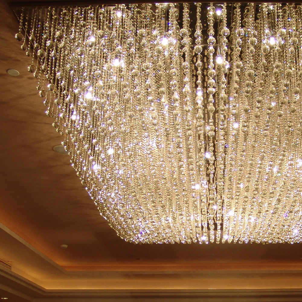 7 layes square crystal chandeliers, K9 crystal - view 3