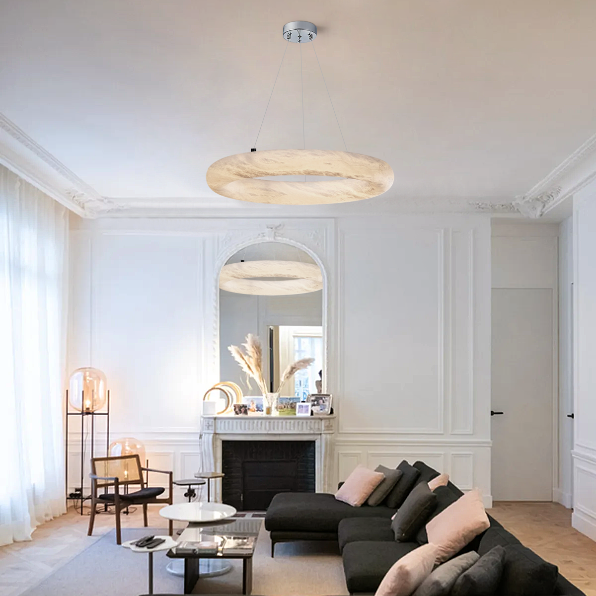 Alabaster Ring XL Chandelier - view 4