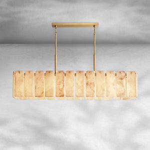 Calame Alabaster Rectangular Chandelier 72" - view 4