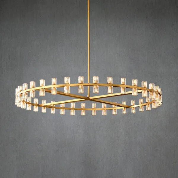 Auraline Crystal Round Chandelier 60"
