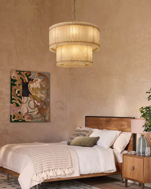 Sienna Marcus Alabaster Round Tiered Chandelier - view 20