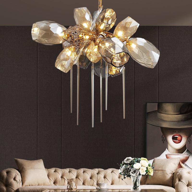 Modern Wine Glass Shape Chandelier Italian Light Luxury Light Fixture for Dining Room/Living Room - view 22