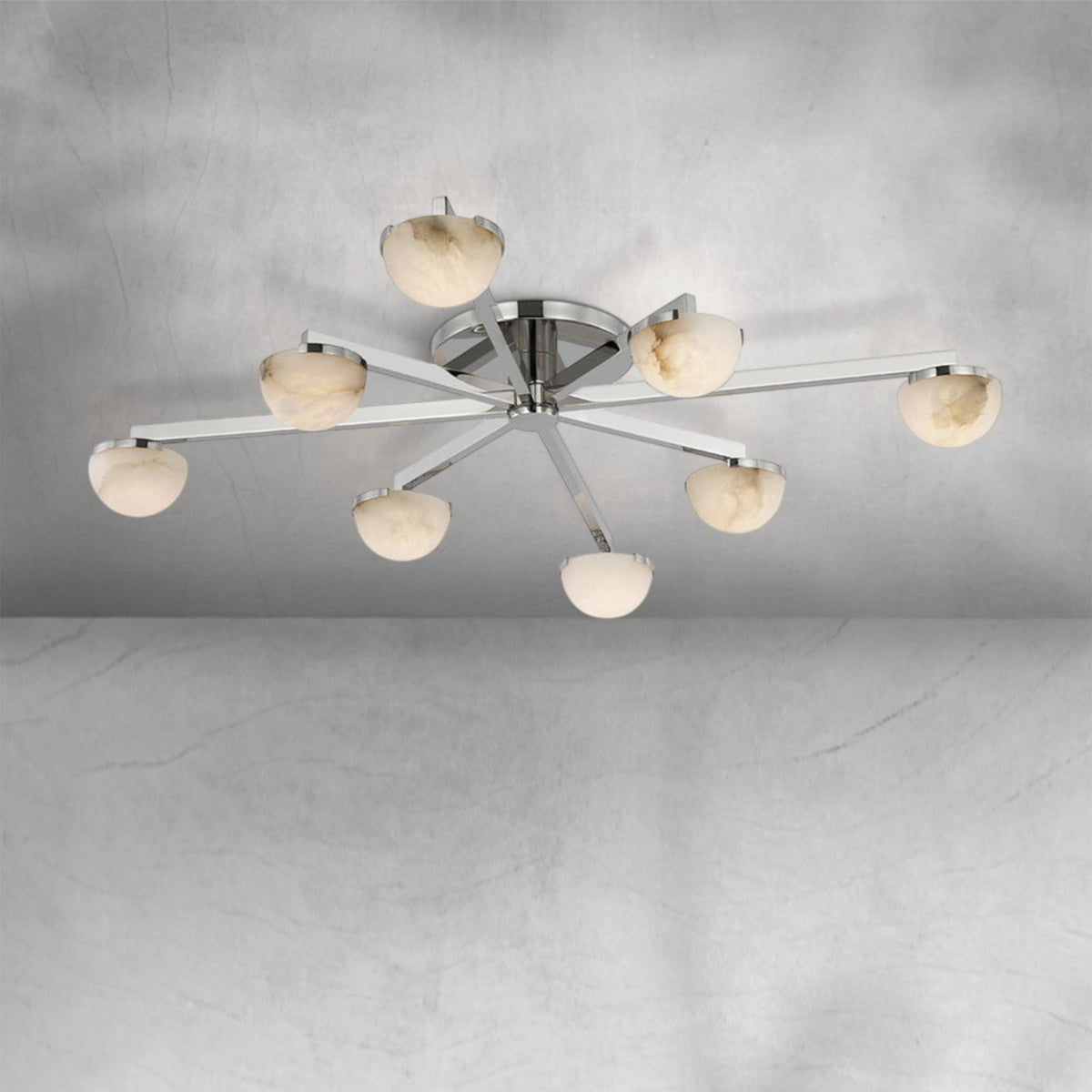 Padra Alabaster Large Staggered Arm Flush Mount - view 3