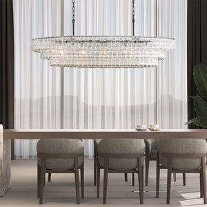 Glacien Oval Chandelier 54"W/65"W - view 5