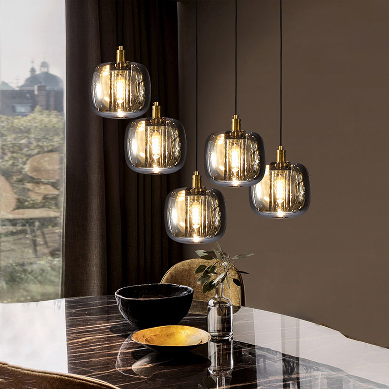 Bedroom Pendant Lighting Smoke Grey Clear Color - view 3