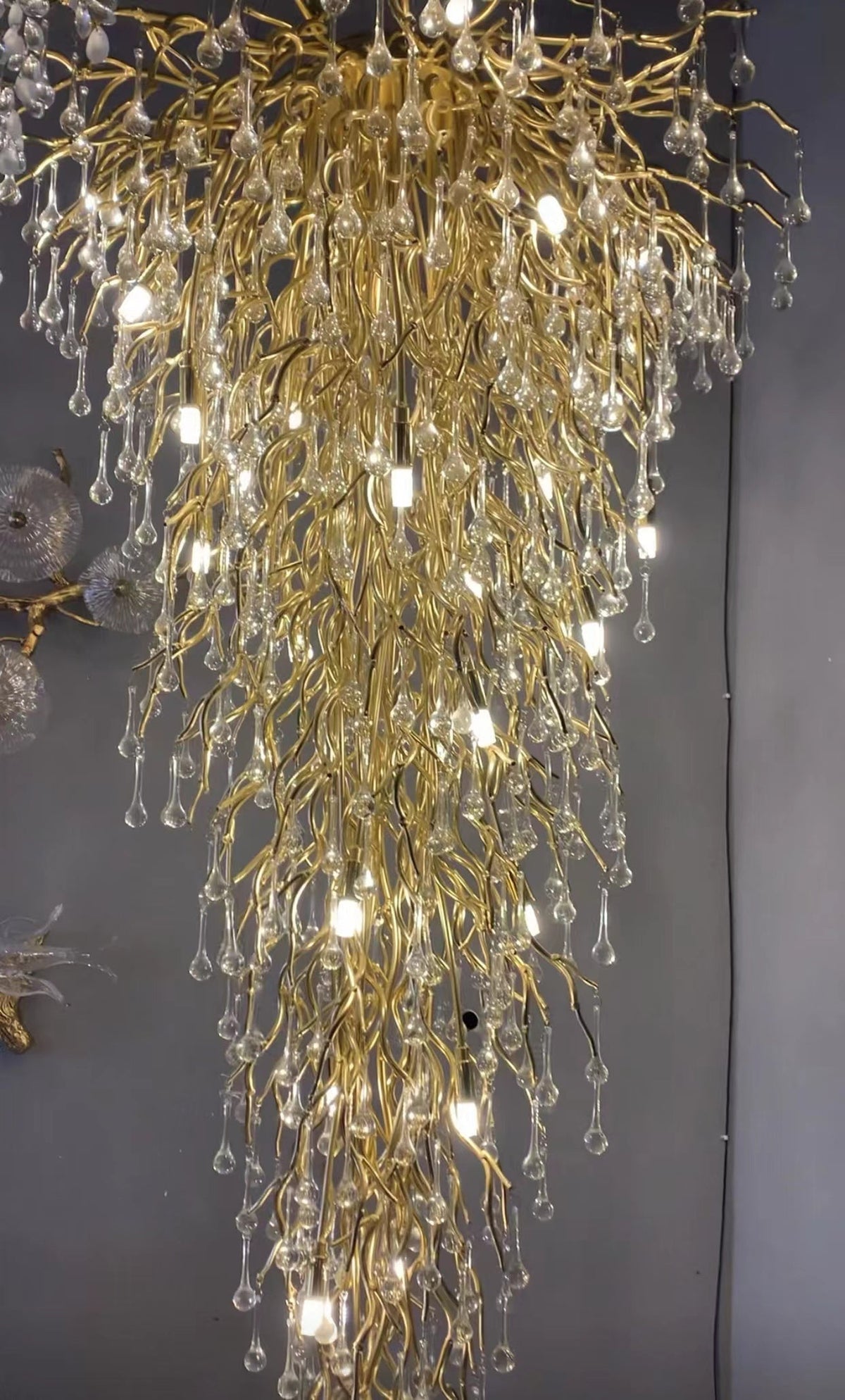 Water Drop Crystal Chandelier For Foyer/Staircase - view 2