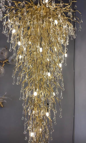 Water Drop Crystal Chandelier For Foyer/Staircase - view 2