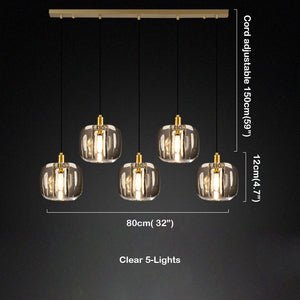 Bedroom Pendant Lighting Smoke Grey Clear Color - view 17
