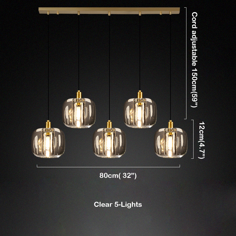 Bedroom Pendant Lighting Smoke Grey Clear Color - view 17
