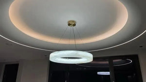 Alabaster Round Modern Pendant - view 7