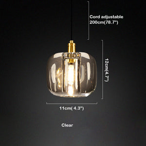 Bedroom Pendant Lighting Smoke Grey Clear Color - view 13