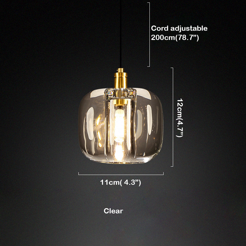 Bedroom Pendant Lighting Smoke Grey Clear Color - view 13