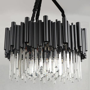 Fusion Modern Classic Black Round Crystal Chandelier 24"/ 32" - view 6