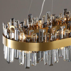 Elegance Rectangle Golden Lamp frame Crystal Chandelier 32" / 47", rectangular - view 4