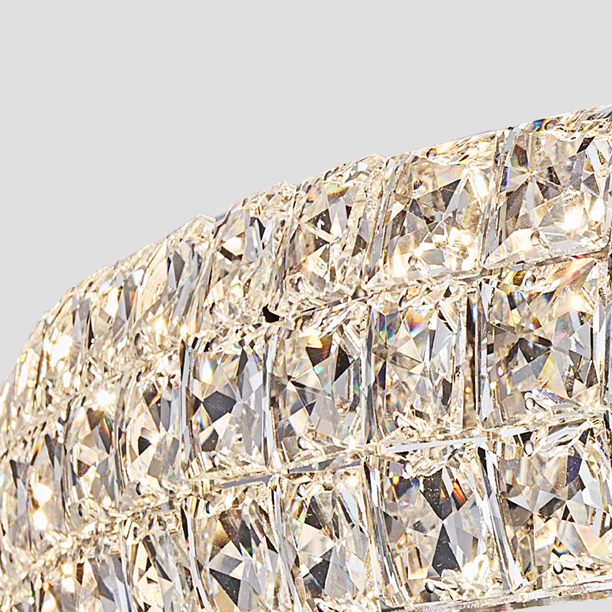 Round Halo K9 Crystal Ring Chandelier - view 13